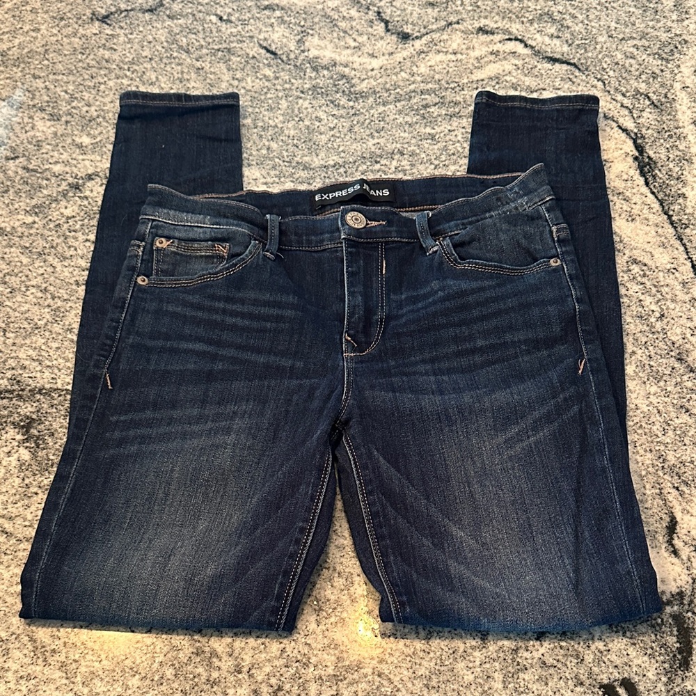 Express Denim Jeans in Deep Blue- Mua- Midrise 6R - Picture 2 of 6